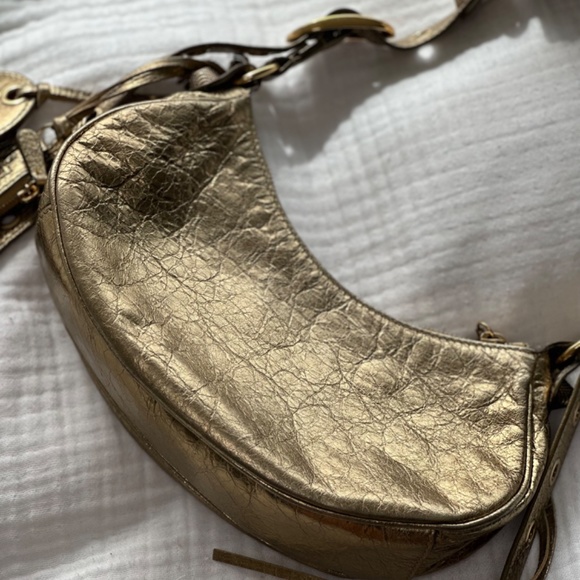 BALENCIAGA Cagole XS Studded Metallic Shoulder Bag - Picture 9 of 9